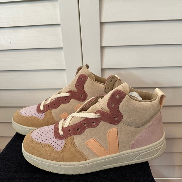 🆕Veja V-15 Suede High-Top Sneakers Size 7 - Picture 6 of 11